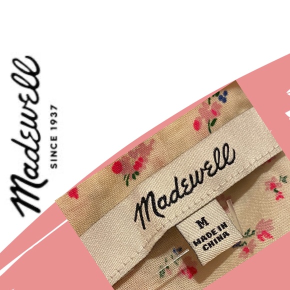 NWT/NIB MADEWELL ๐ฏ Cotton Floral Peasant Tant-Tie - Picture 10 of 13